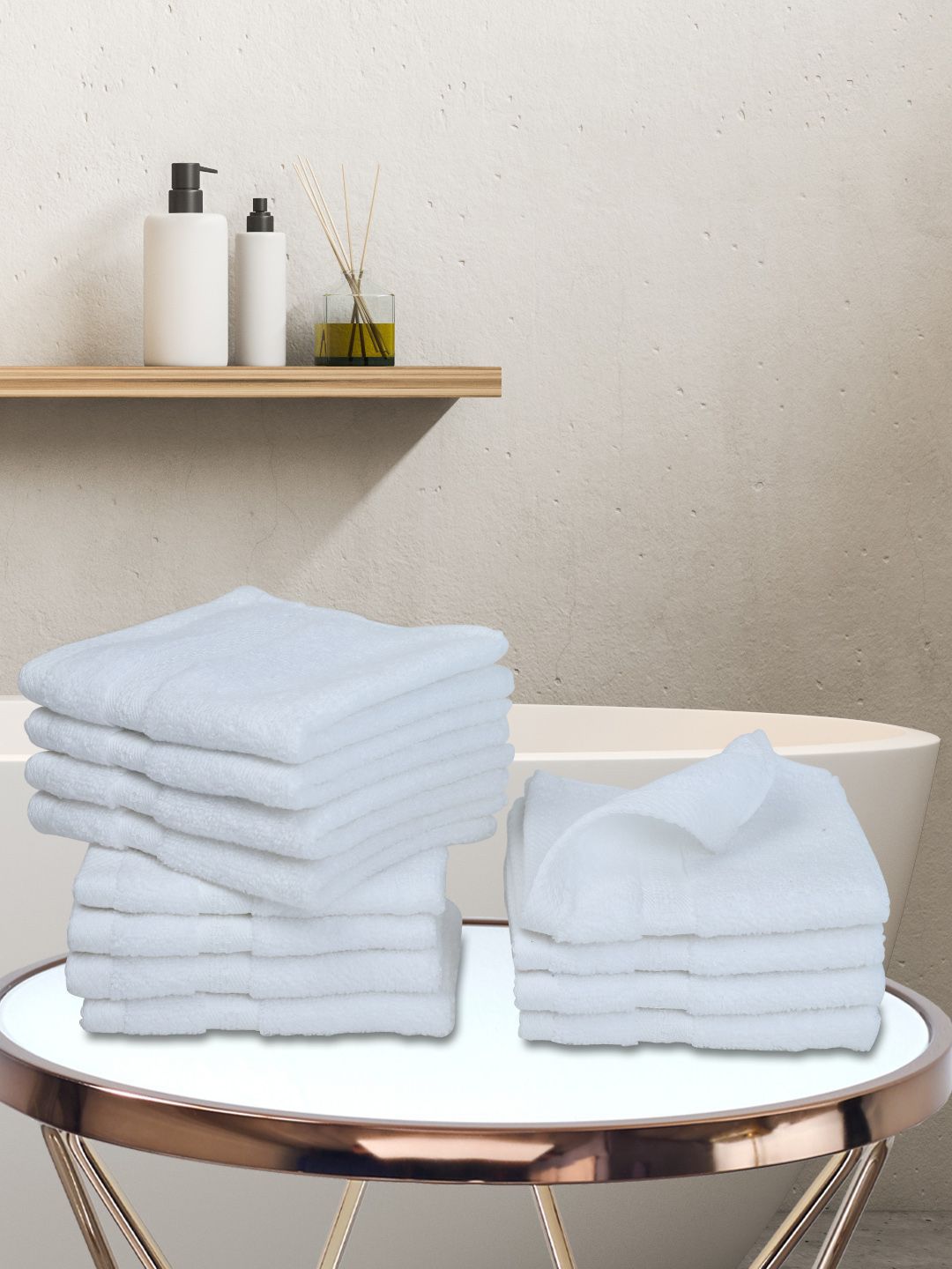 BIANCA Set Of 12 Pure Cotton Ultra-Fluffy Towels Price in India