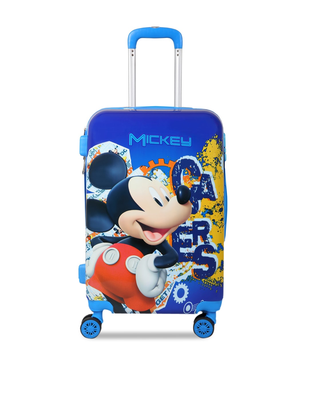 Disney Kids Blue & Red Mickey Mouse Printed Hard-Sided Cabin Trolley Suitcase Price in India