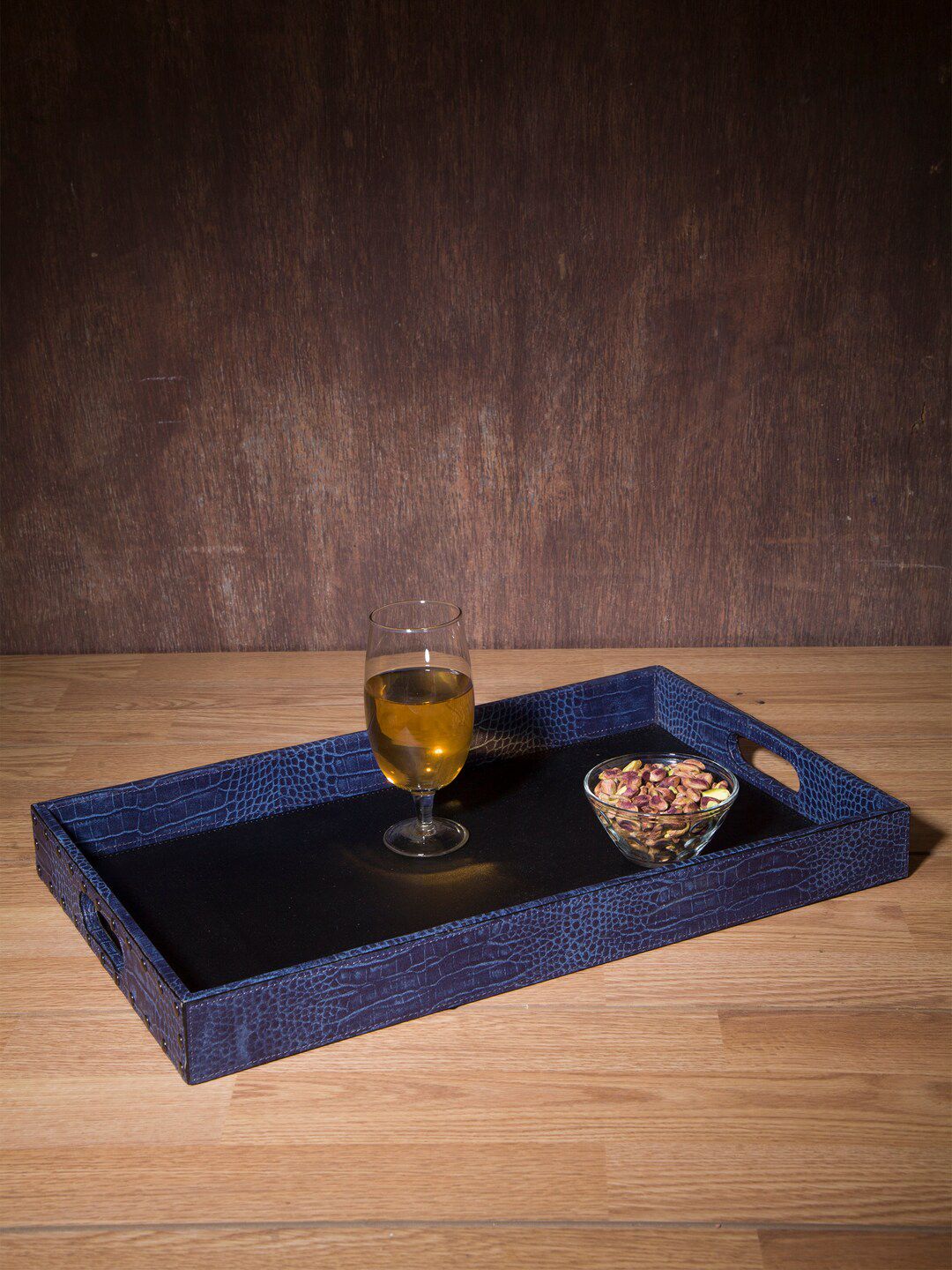 IMUR Blue Textured Serving Trays Price in India