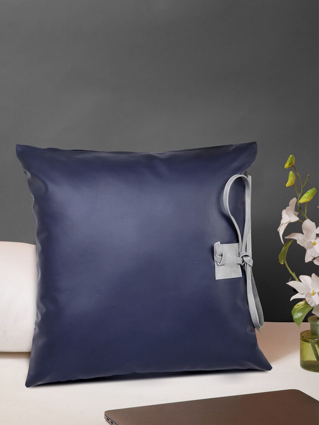 IMUR Blue Square Cushion Covers Price in India