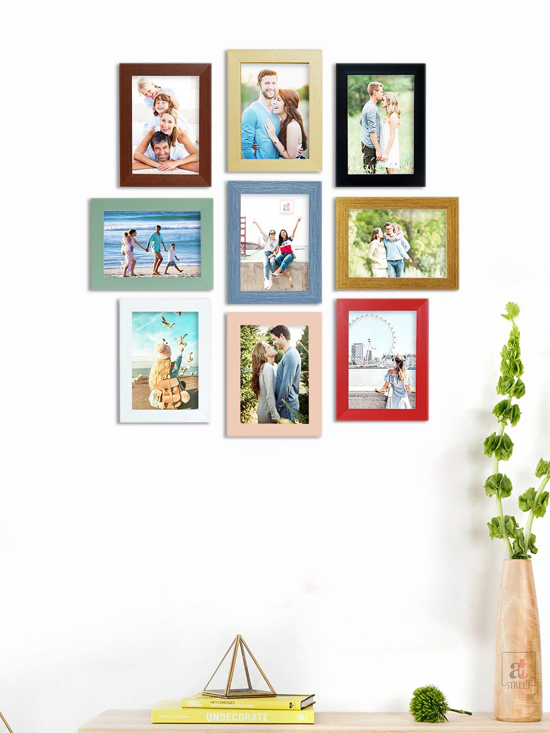 Art Street Set of 9 MDF Wall Photo Frames Price in India