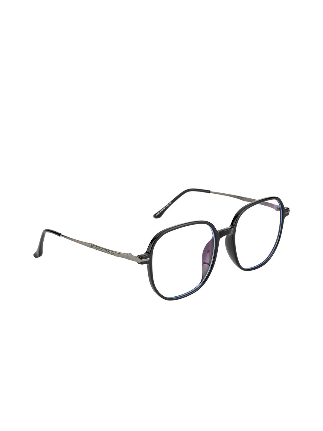 Ted Smith Unisex Black & Transparent Full Rim Square Frames TSI-F005_C2 Price in India