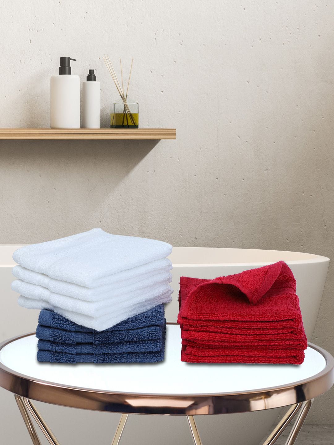 BIANCA Set Of 12 Pure Cotton Ultra-Fluffy Towels Price in India