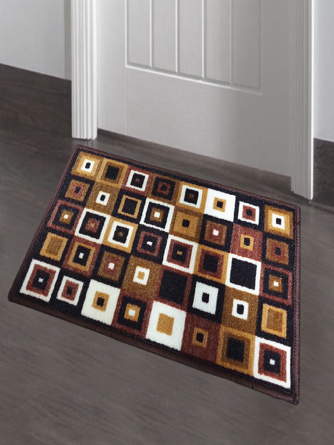 Status Brown & Black Printed Doormat Price in India