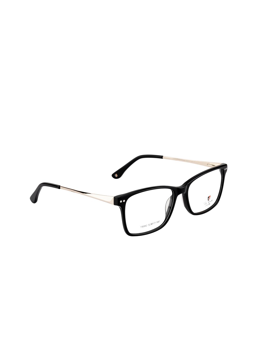 Ted Smith Unisex Gold & Black Full Rim Wayfarer Frames Price in India