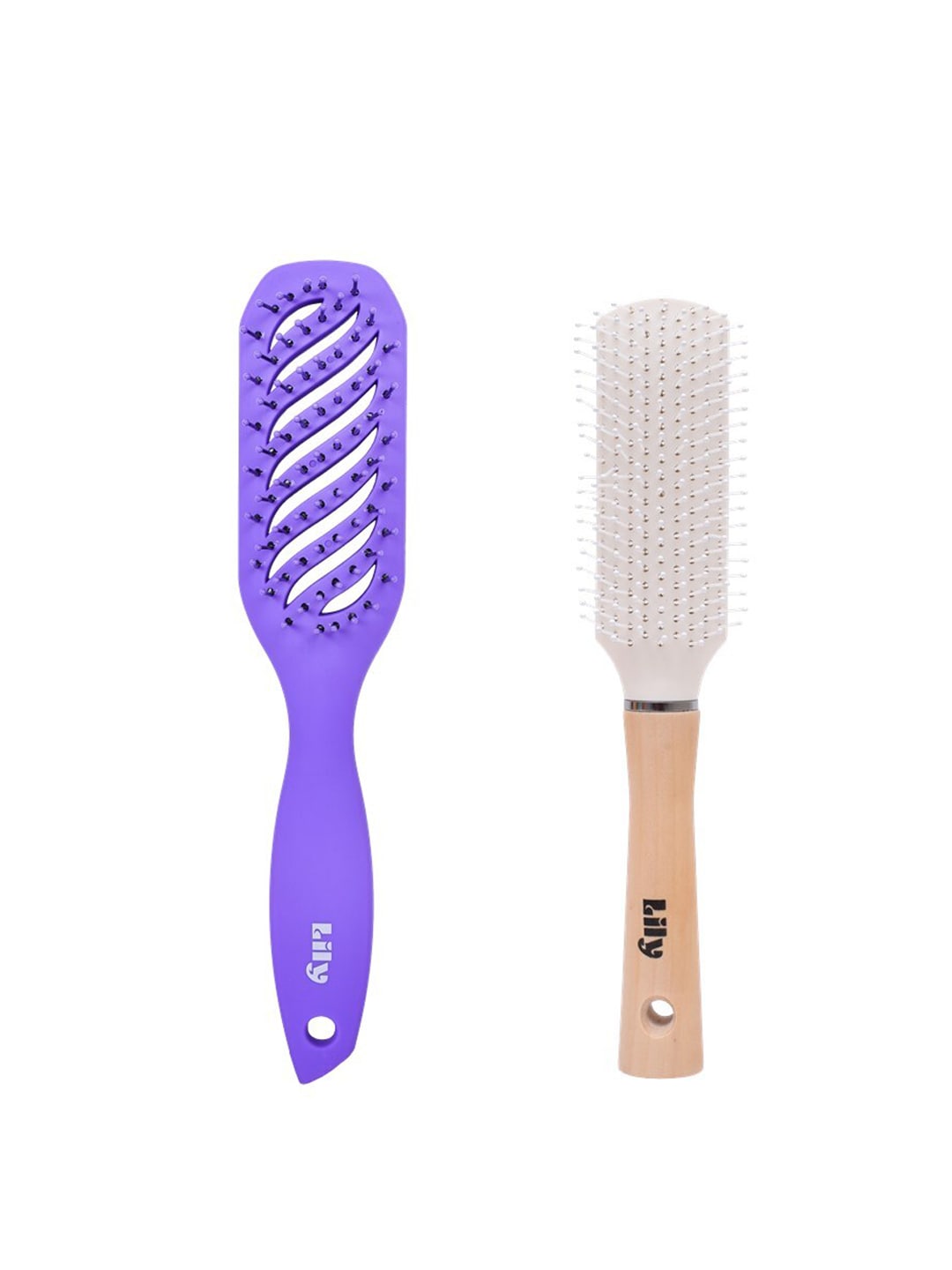 LILY SOFT Set of 2 Bristle Detangling Vented & Small Padded Hair Brush Price in India