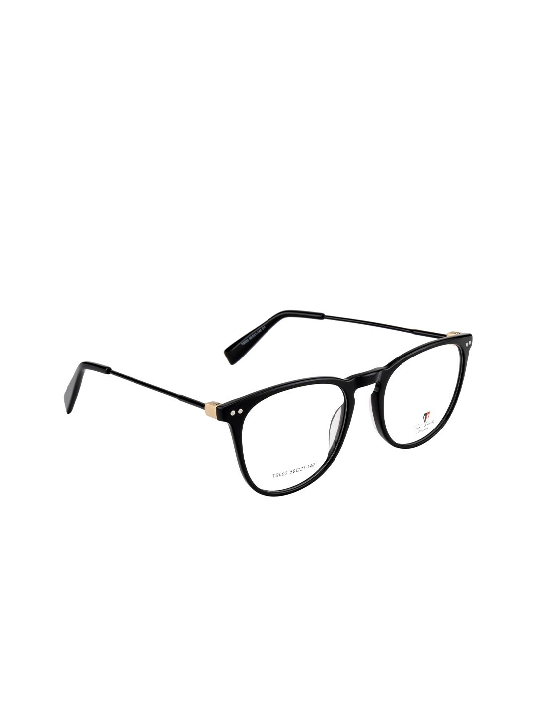 Ted Smith Unisex Black Full Rim Oval Frames TS-003_C1 Price in India