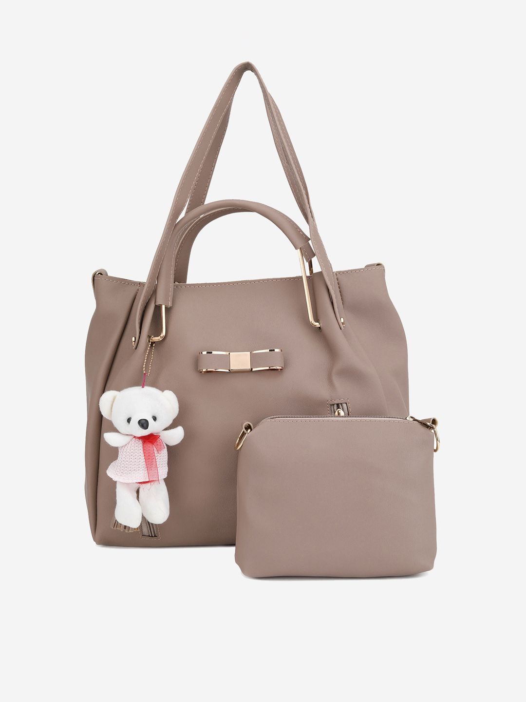 Stropcarry Beige Oversized Shopper Handheld Bag with Applique Price in India