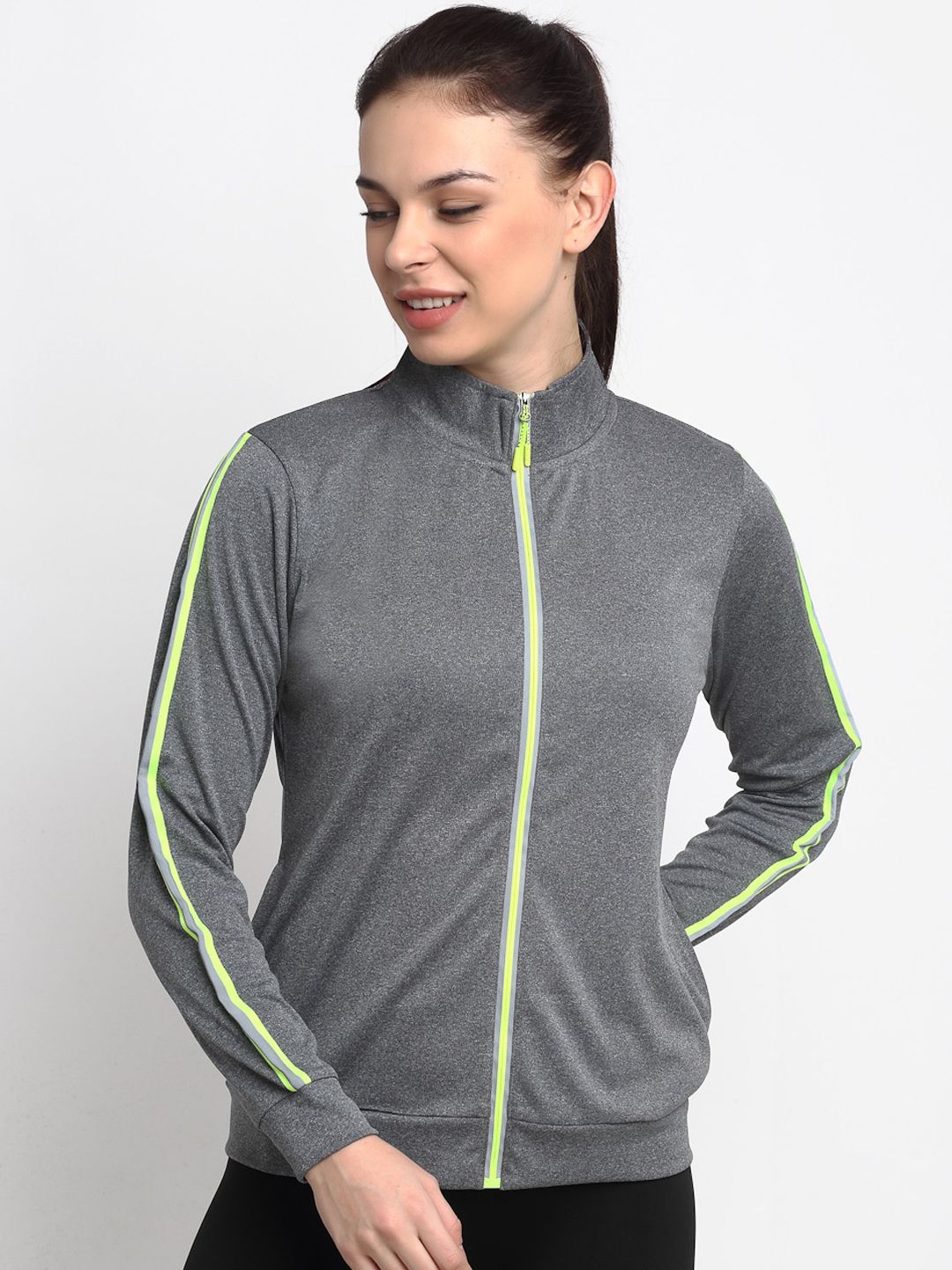 PERFKT-U Women Grey Lightweight Outdoor Sporty Jacket Price in India