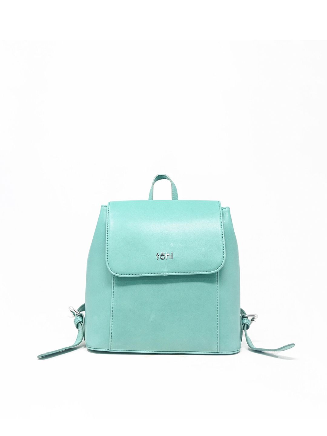 tohl Women Turquoise Blue & White Leather Backpack Price in India