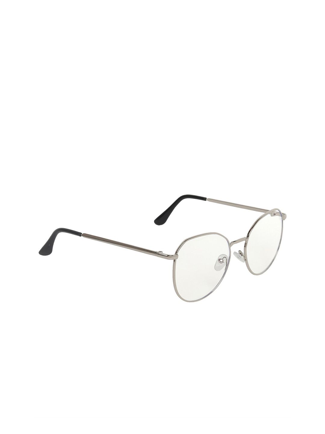 CRIBA Unisex Clear Lens & Gunmetal-Toned Other UV Protected Sunglasses 01_HEXA_NICKLE Price in India