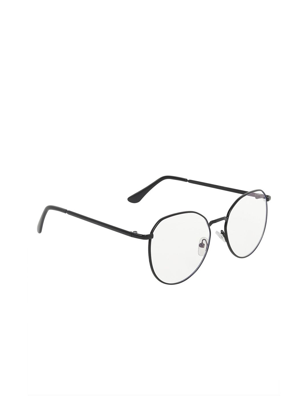 CRIBA Clear Lens & Black Round Sunglasses with UV Protected Lens Price in India