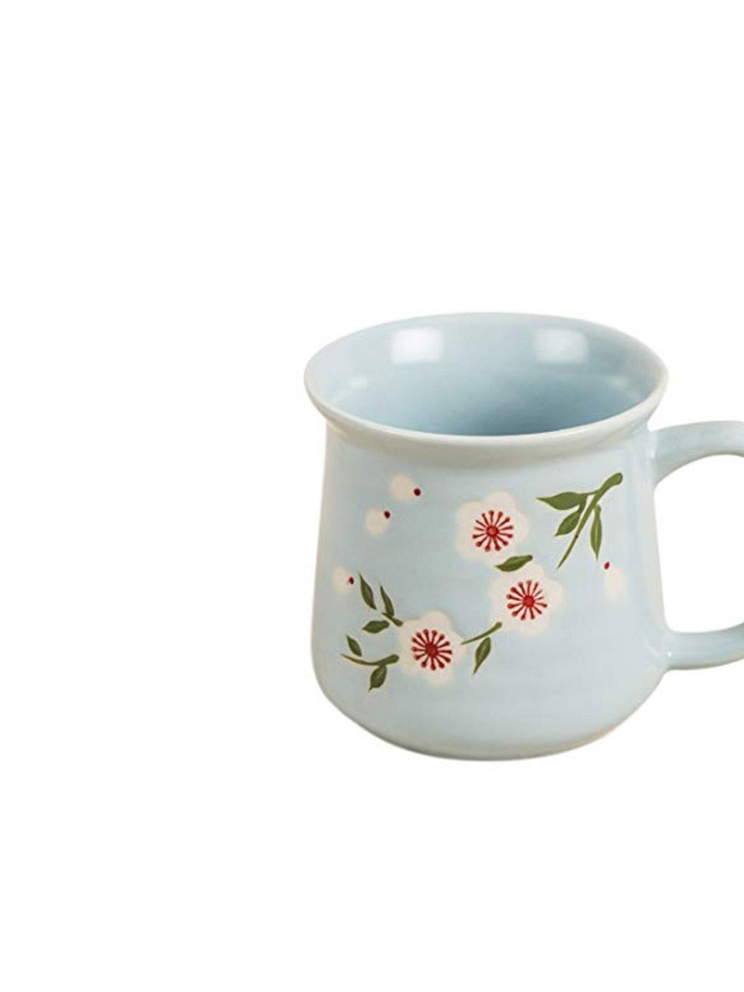 Chumbak 1 Blue & Red Printed Porcelain Glossy Cups Price in India