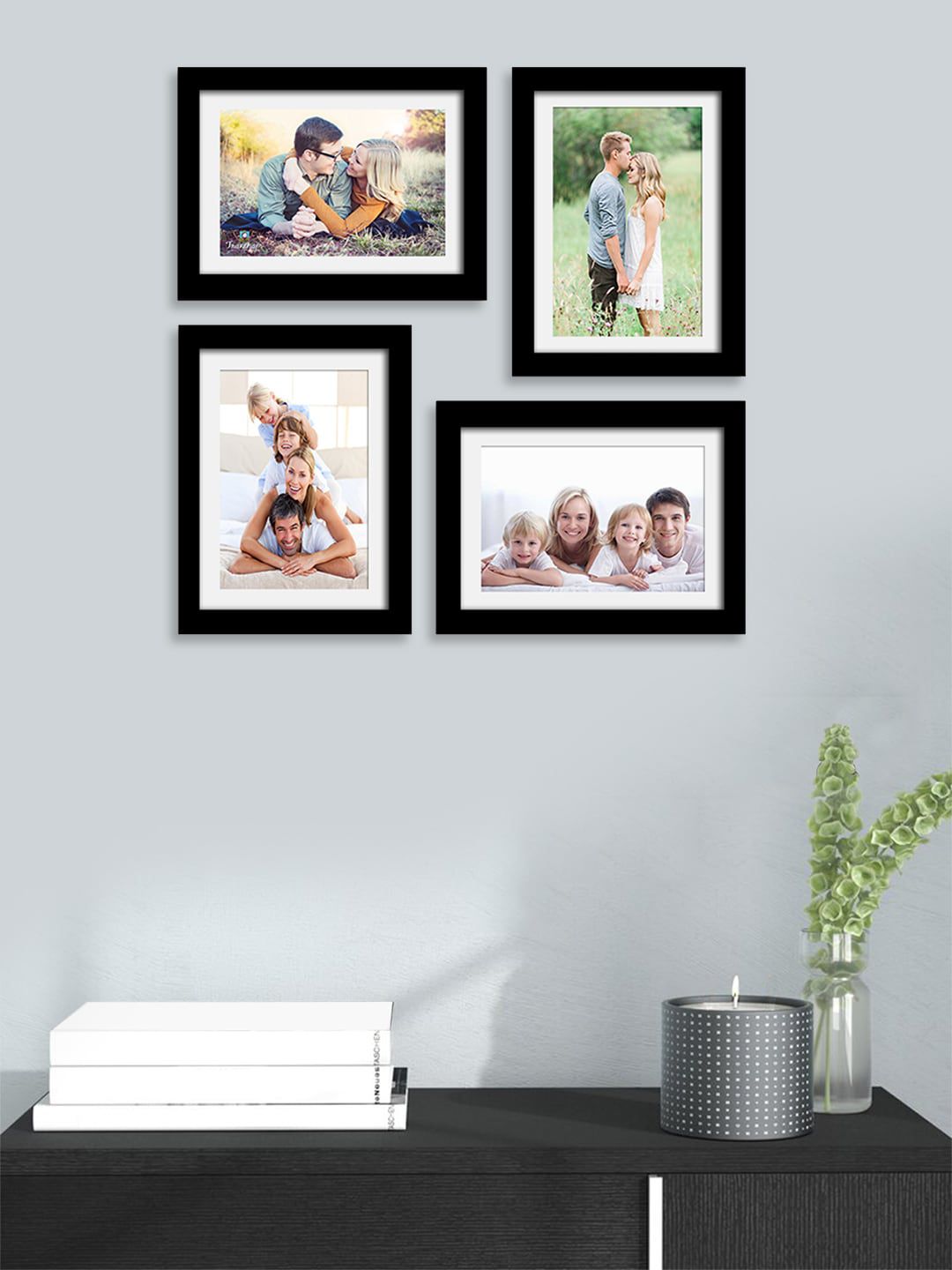 Art Street Set Of 4 Black Photo Frames Price in India