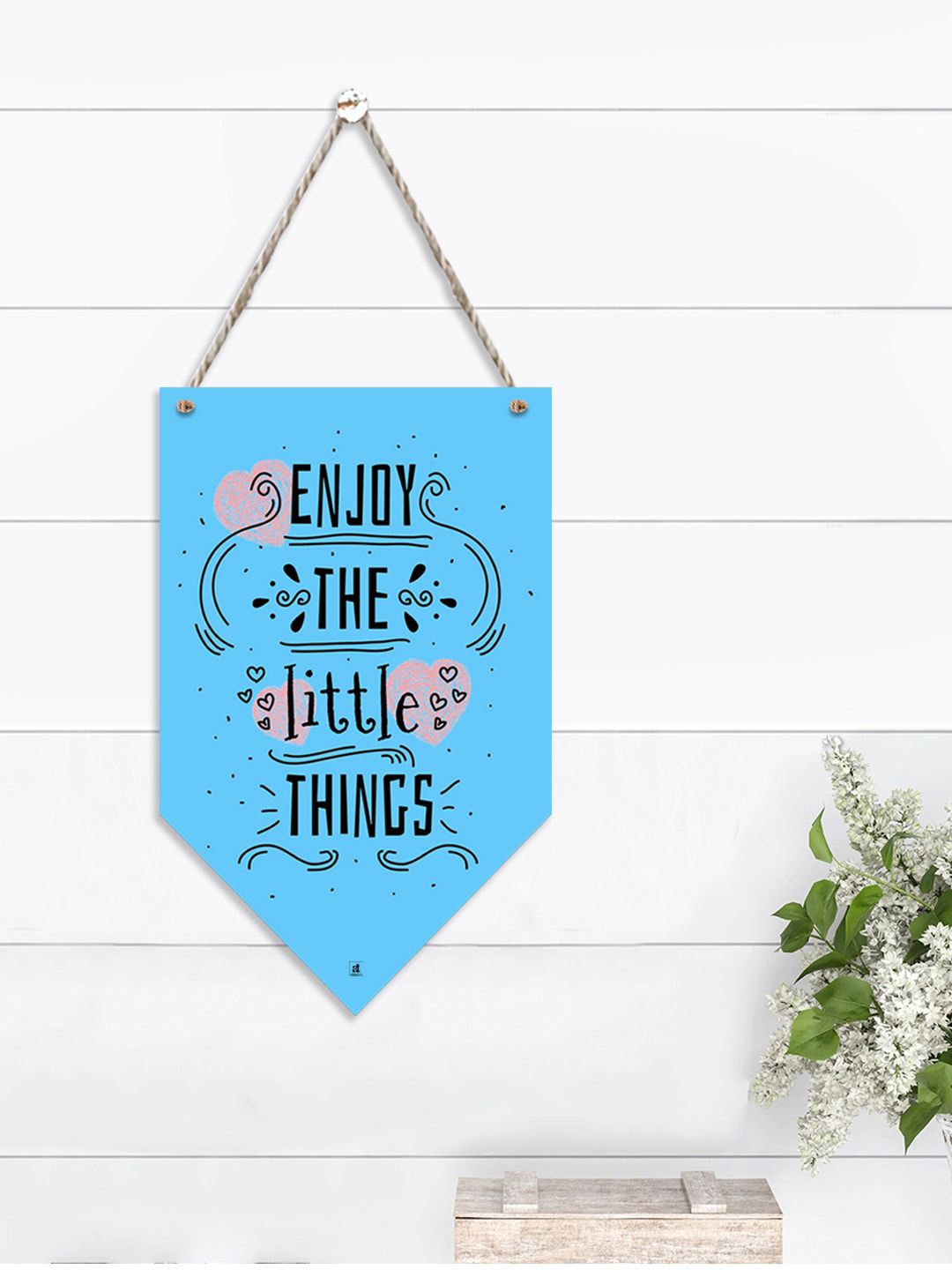 Art Street Blue & Black Enjoy The Little Things Wall Decor Price in India