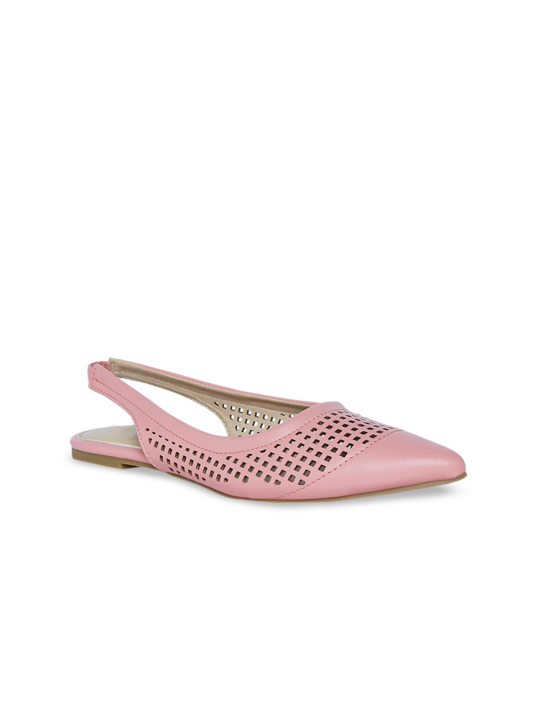 Forever Glam by Pantaloons Women Pink Ballerinas with Laser Cuts Flats Price in India
