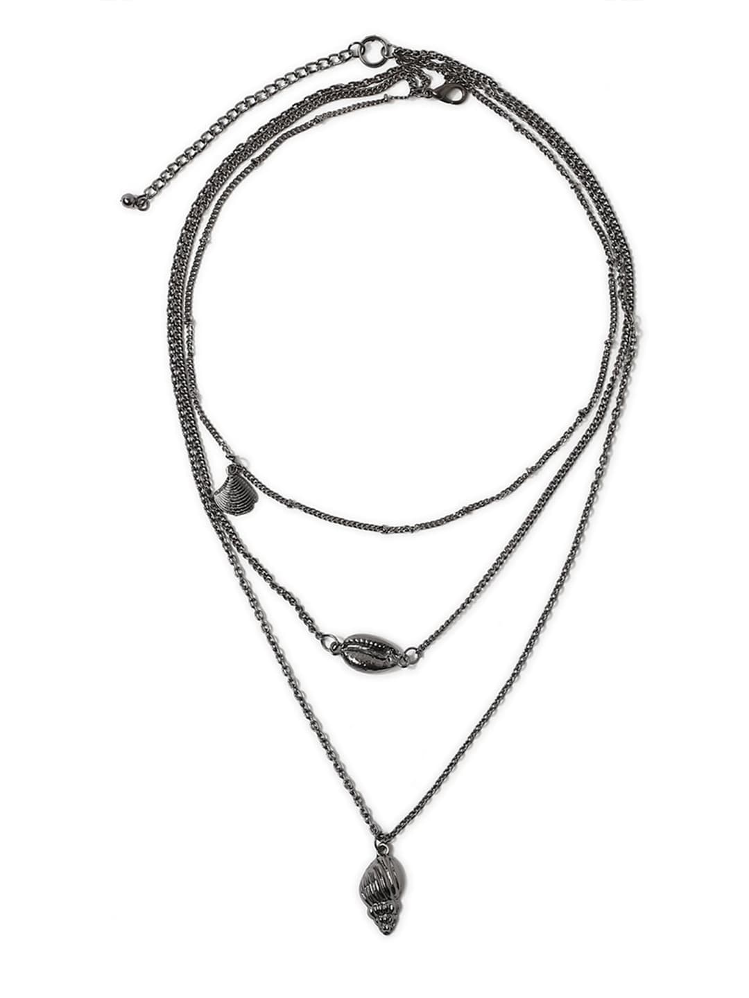 FOREVER 21 Grey Layered Necklace Price in India