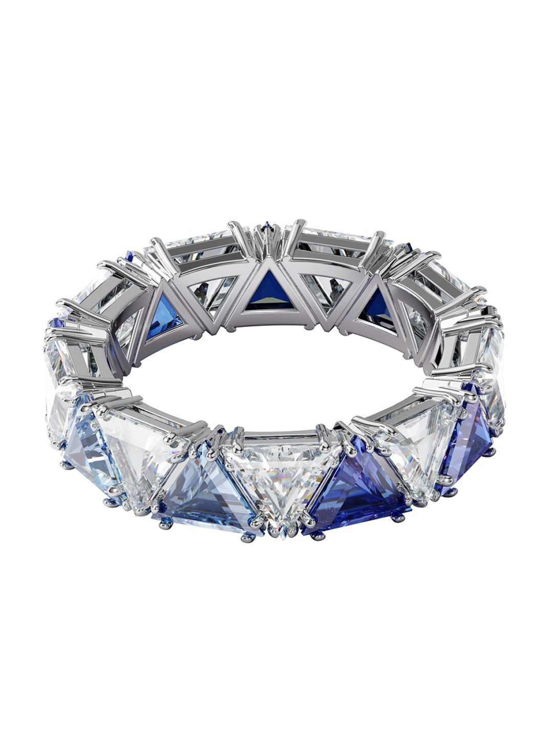 SWAROVSKI Blue & Silver-Toned Millenia Cocktail Ring Price in India