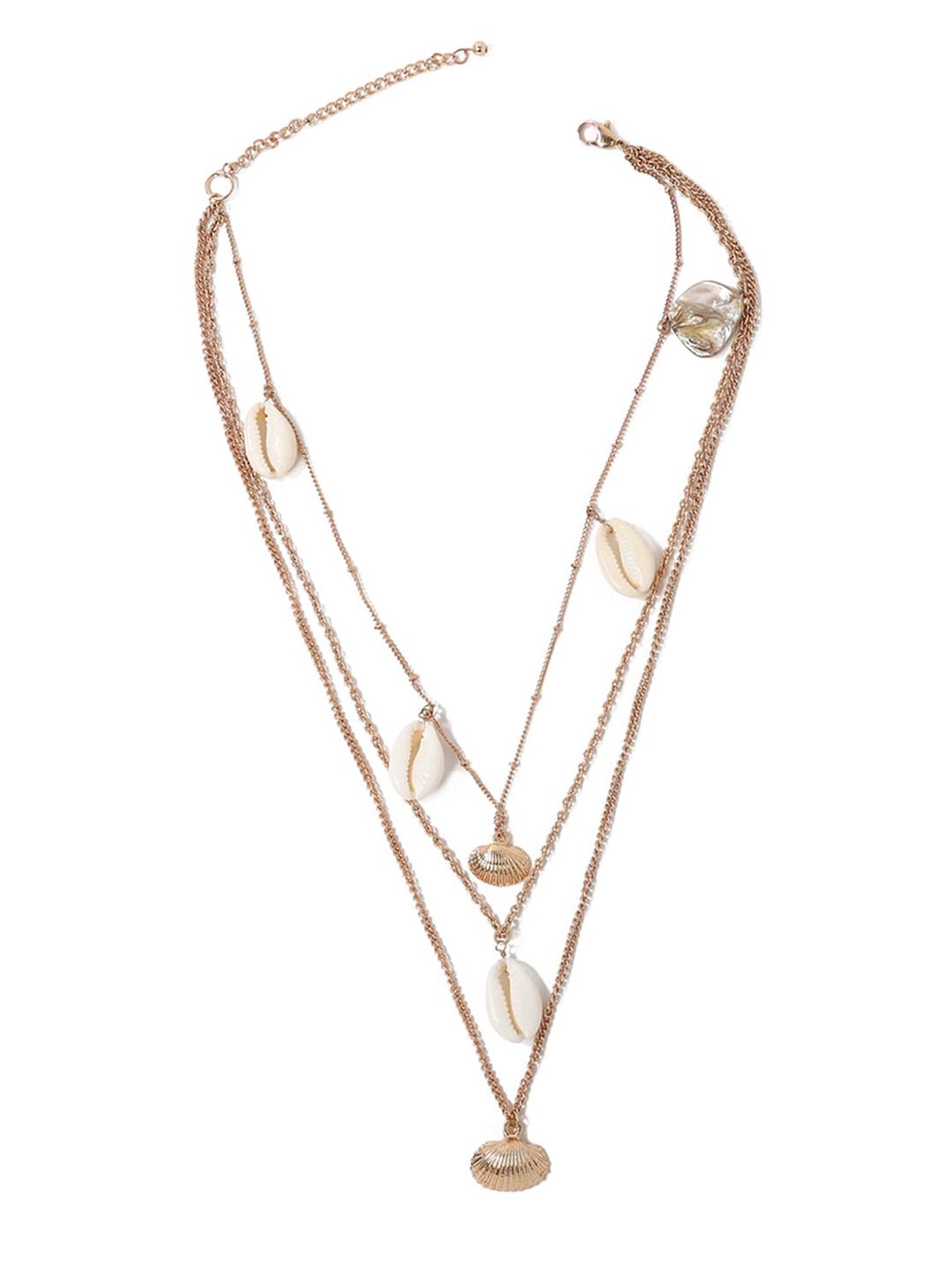 FOREVER 21 Gold Layered Necklace Price in India