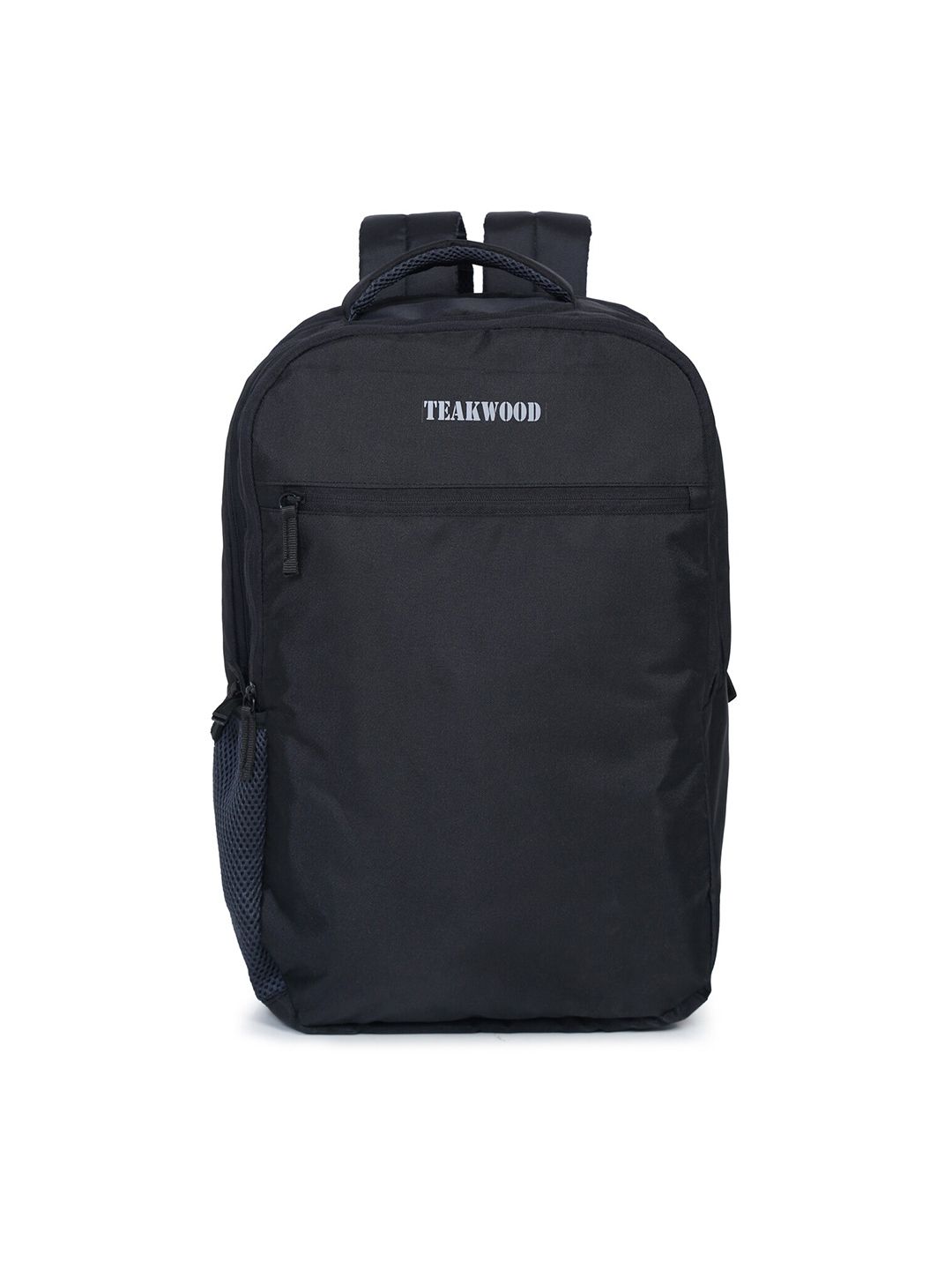 Teakwood Leathers Black & Grey 15 Inch Solid Laptop Backpack Price in India