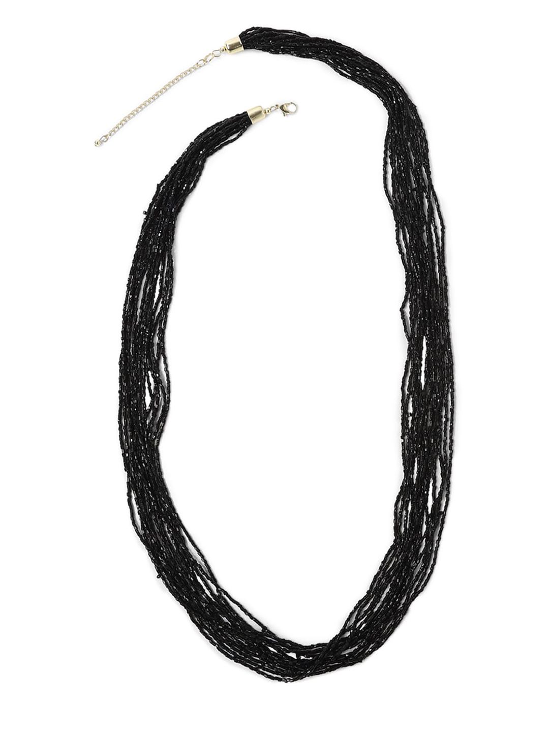 FOREVER 21 Women Black Beaded Necklace Price in India