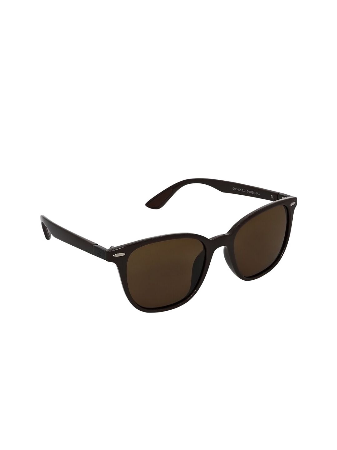 GIO COLLECTION Unisex Brown & Black Wayfarer Sunglasses with UV Protected Lens-GM1005C03