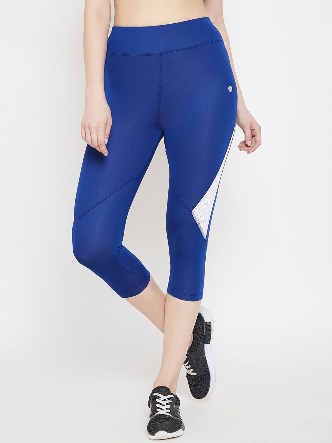 ATHLISIS Women Blue Solid Quick Dry Training Tights Price in India