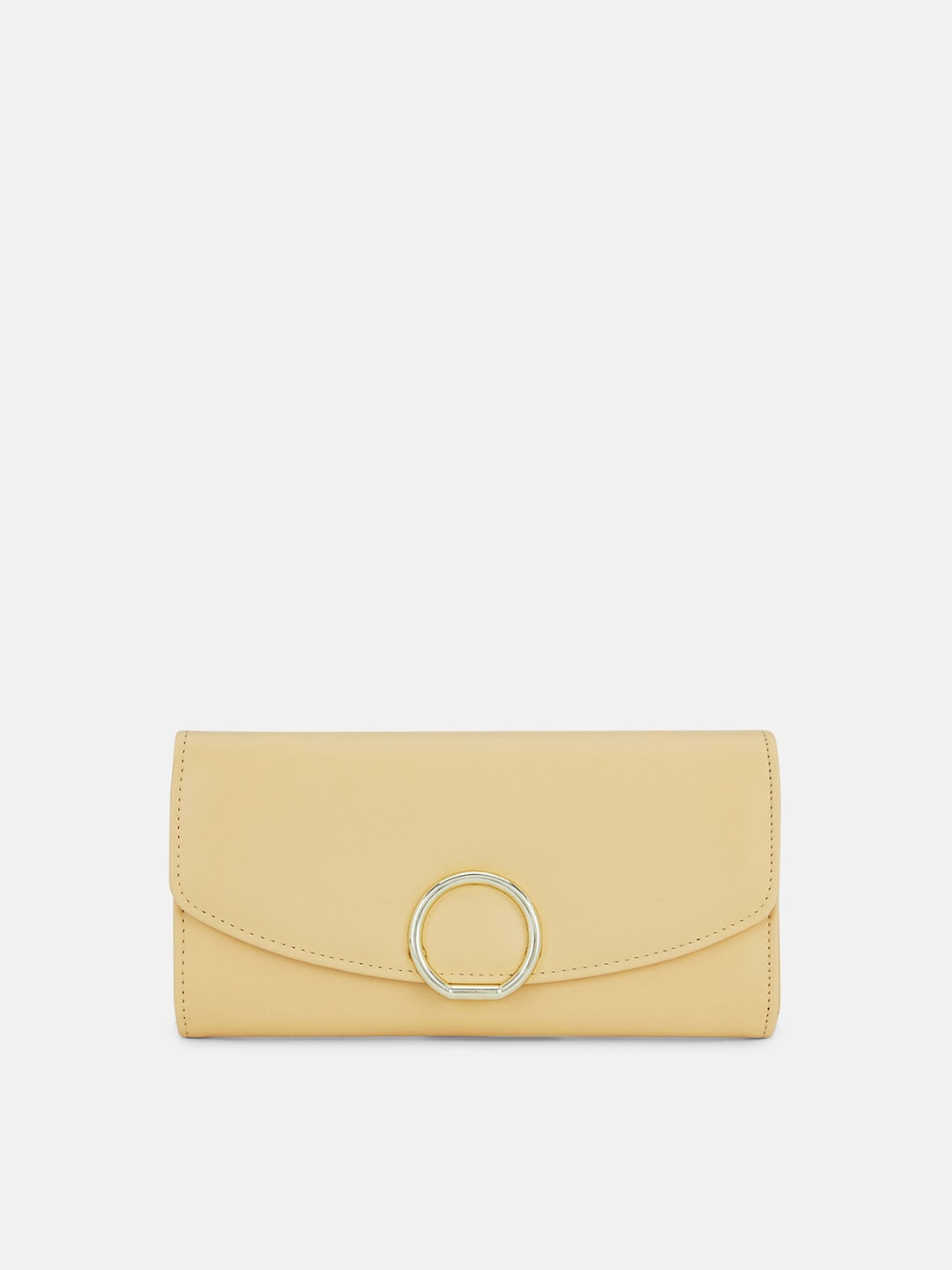 Forever Glam by Pantaloons Women Yellow Solid Leather Envelope Price in India
