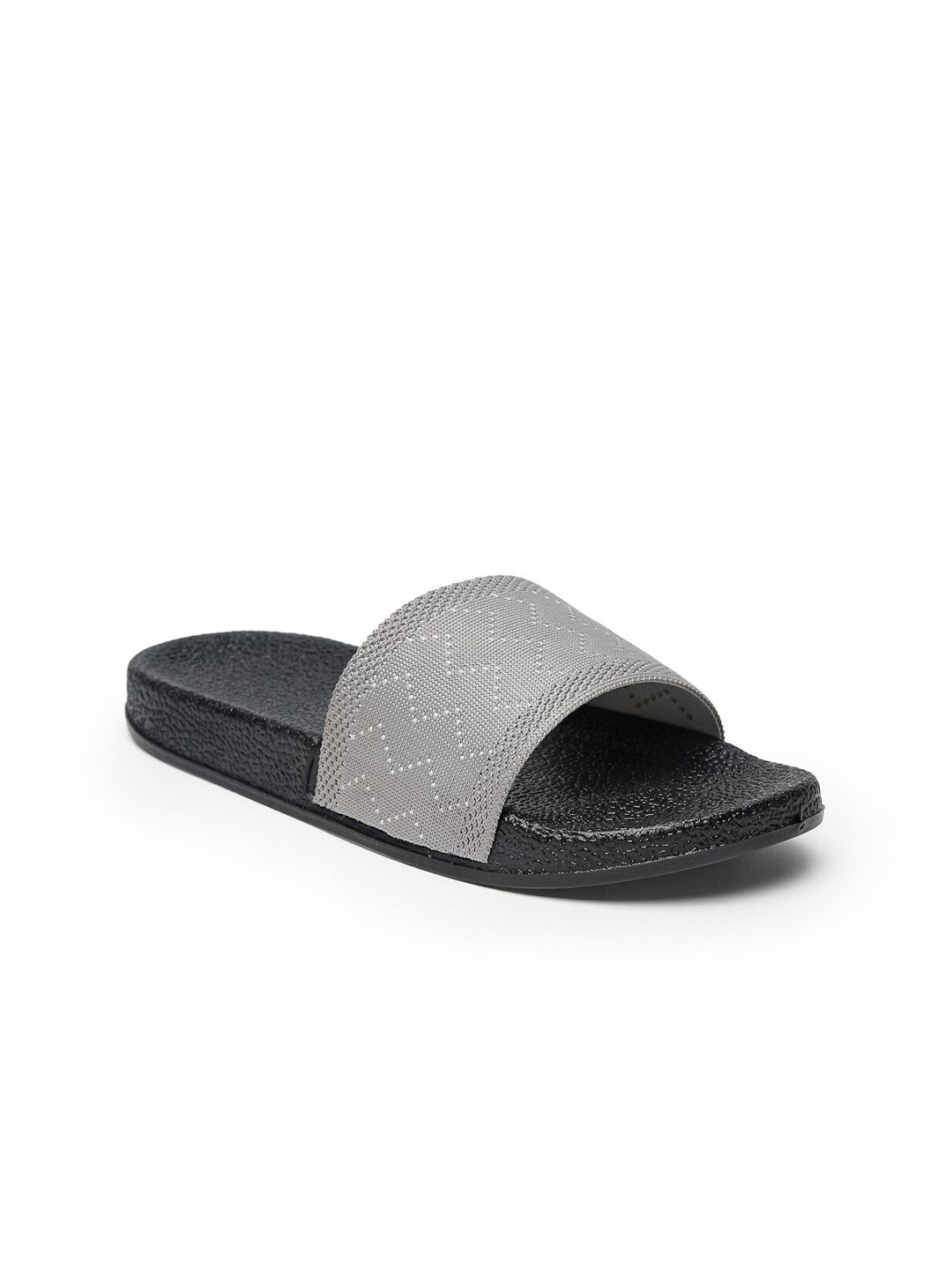 Misto Women Grey & Black Sliders Price in India