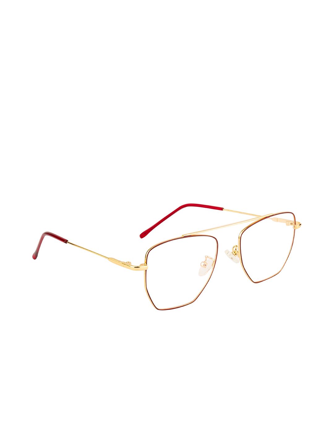 Ted Smith Gold Full Rim Aviator Frames TSO-165_C5 Price in India