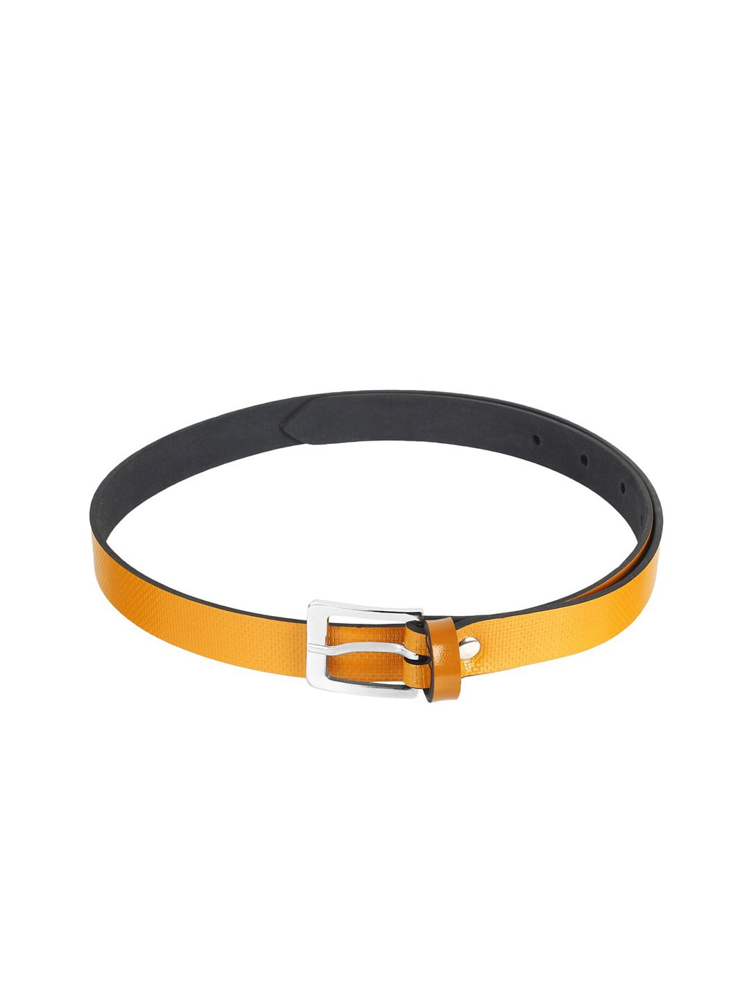 Swiss Design Women Tan Textured Belt Price in India