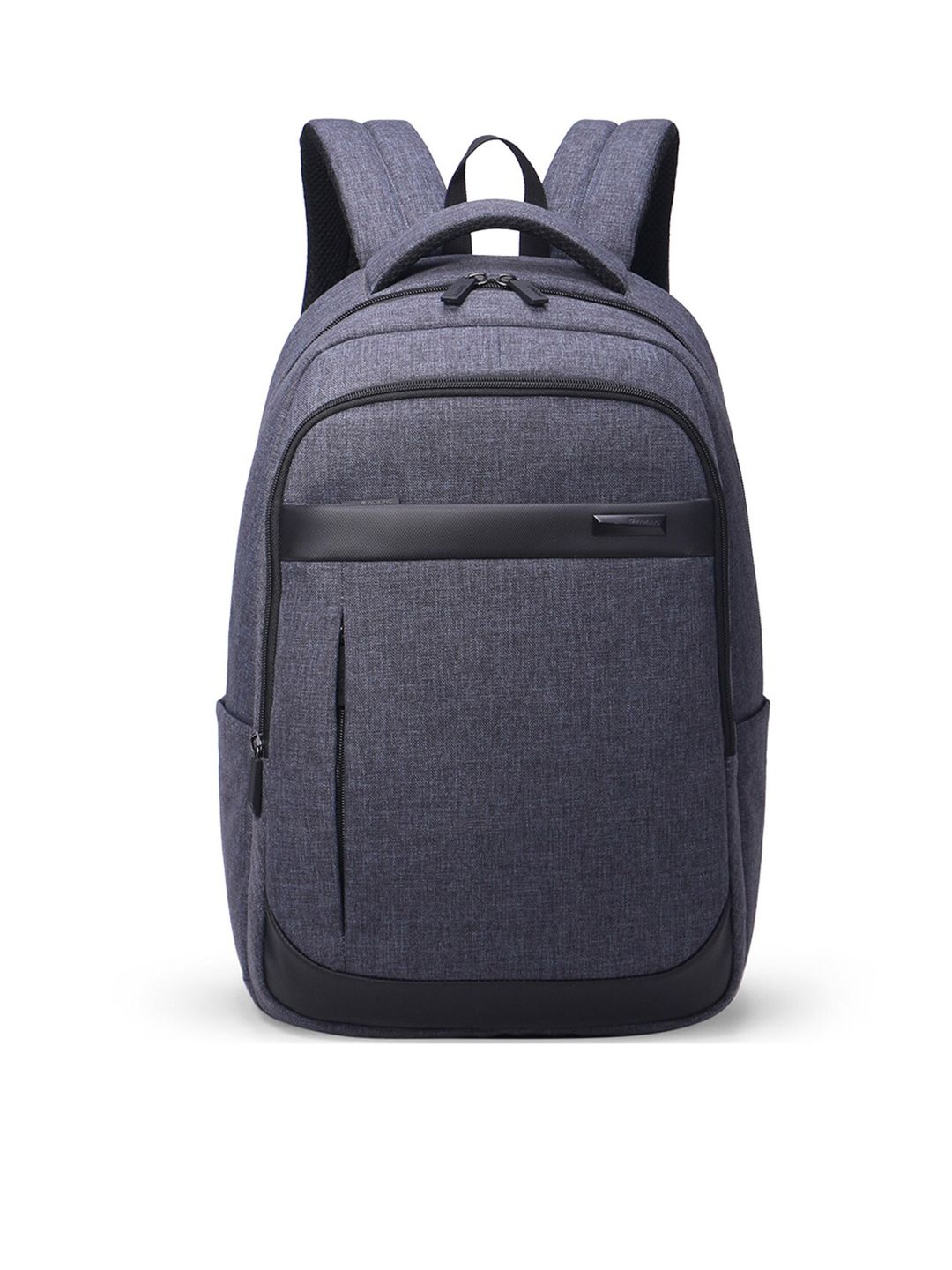 Aoking Unisex Grey Melange & Black Polyester Backpack Price in India