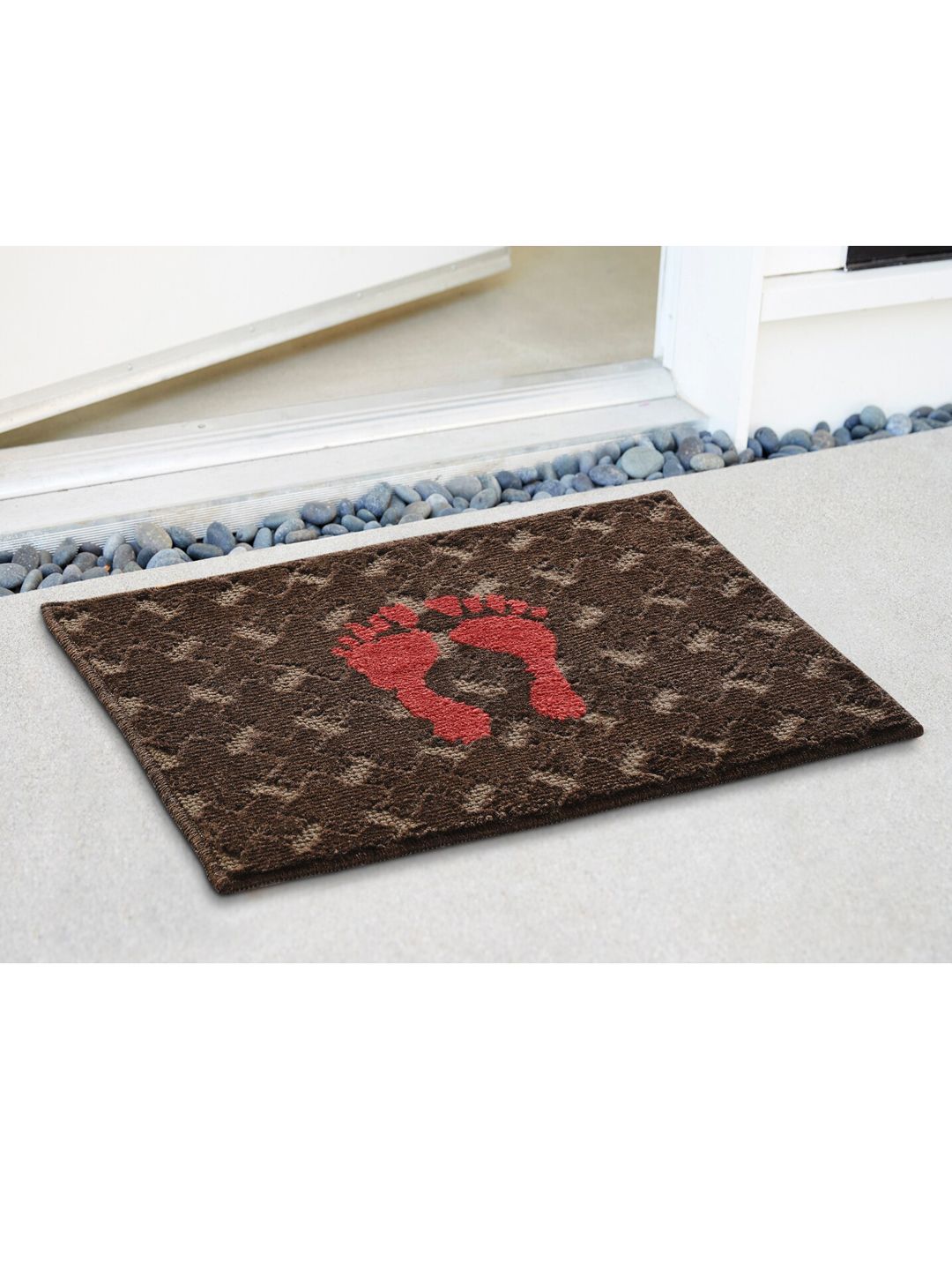 Saral Home Set Of 2 Printed Cotton Anti-Skid Doormats Price in India