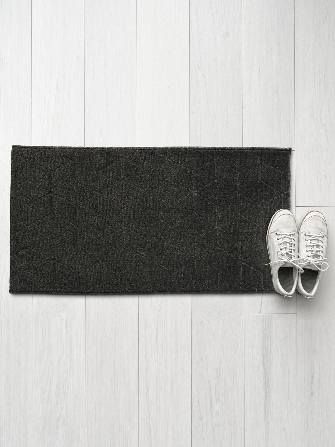 Saral Home Black Solid Cotton Anti-Skid Doormats Price in India