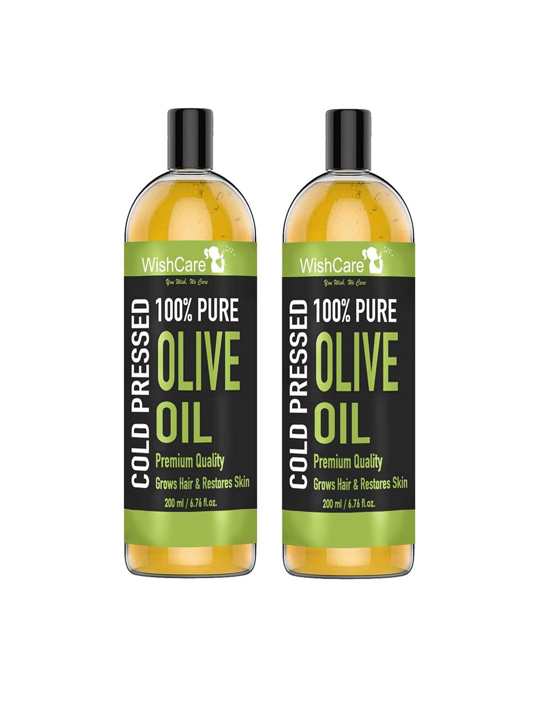 WishCare Set of 2 Premium Cold Pressed Olive Carrier Oil 200 ML Price in India