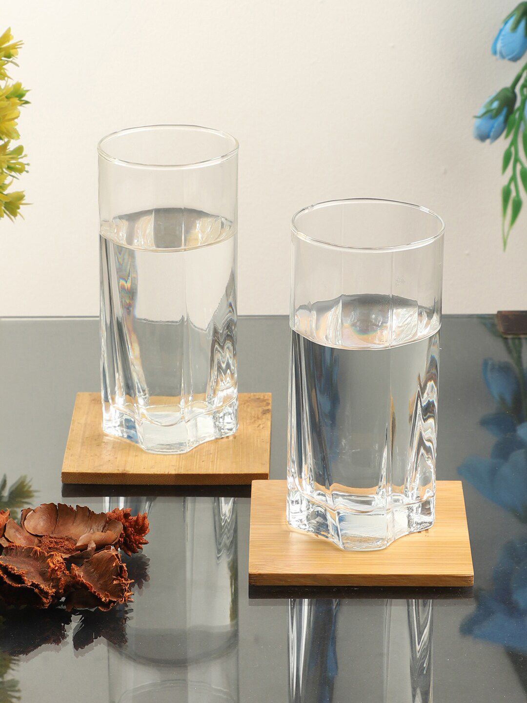 ceradeco Set Of 6 Transparent Solid Juice Glass Price in India