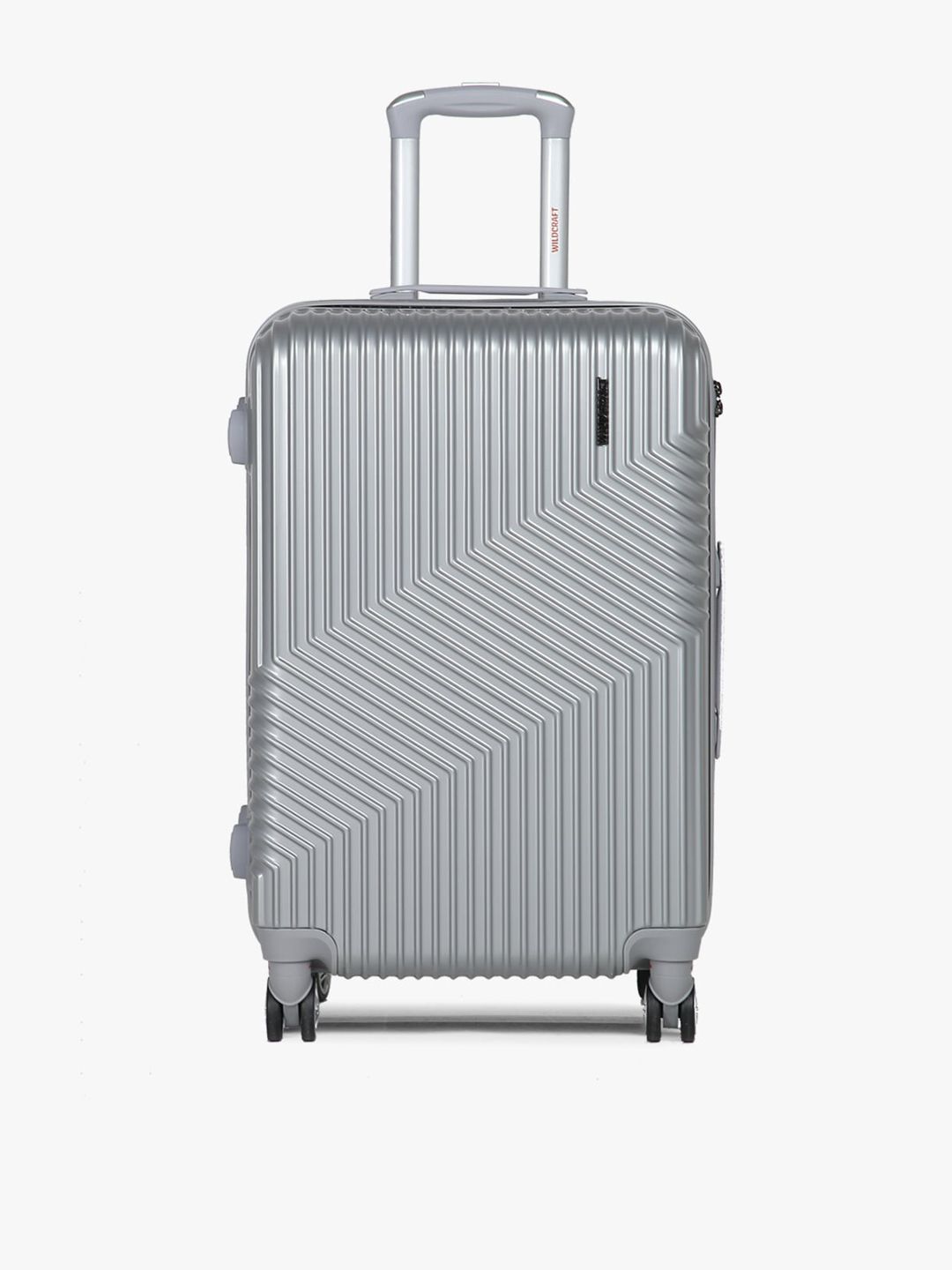 Wildcraft Unisex Silver-Toned Textured Hard-Sided Cabin Trolley Suitcase