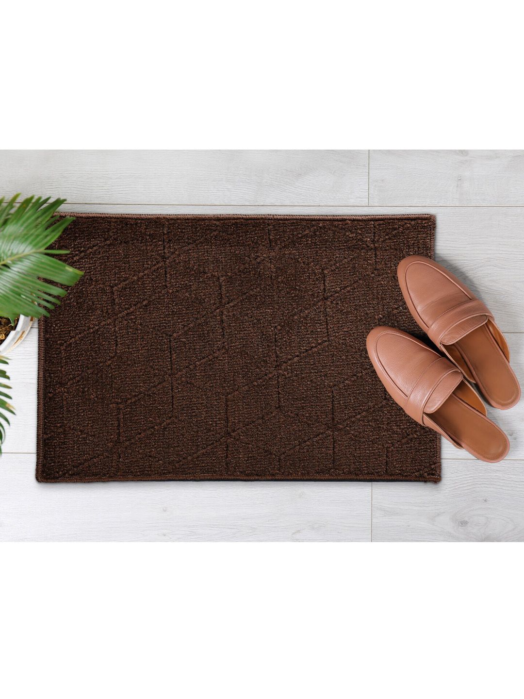 Saral Home Set Of 2 Solid Anti-Skid Cotton Doormats Price in India