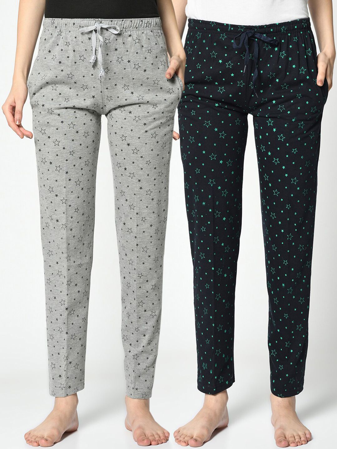 VIMAL JONNEY Women Pack Of 2 Printed Lounge Pants Price in India