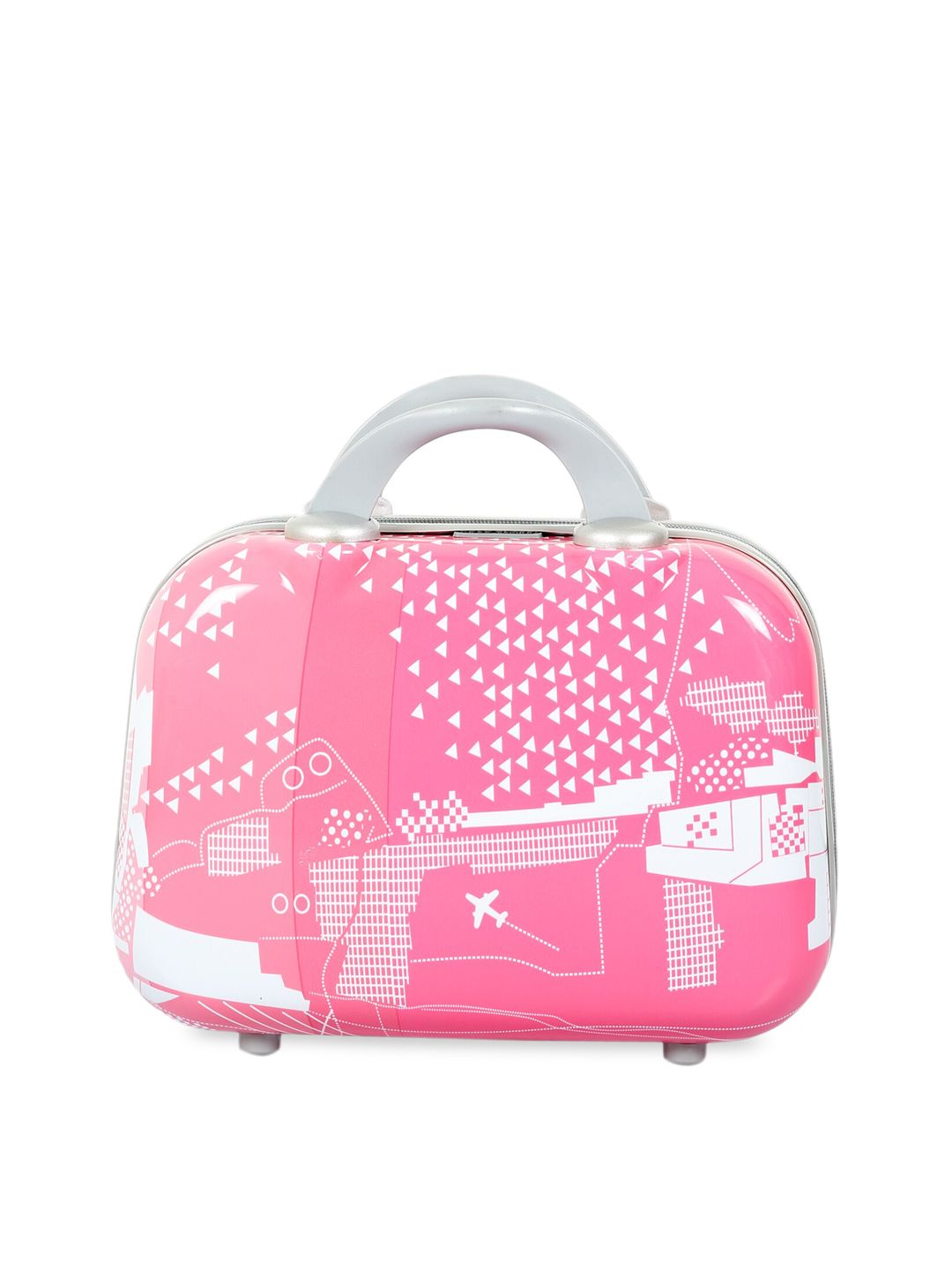 Polo Class Pink Printed Hard Case Travel Vanity Bag Price in India