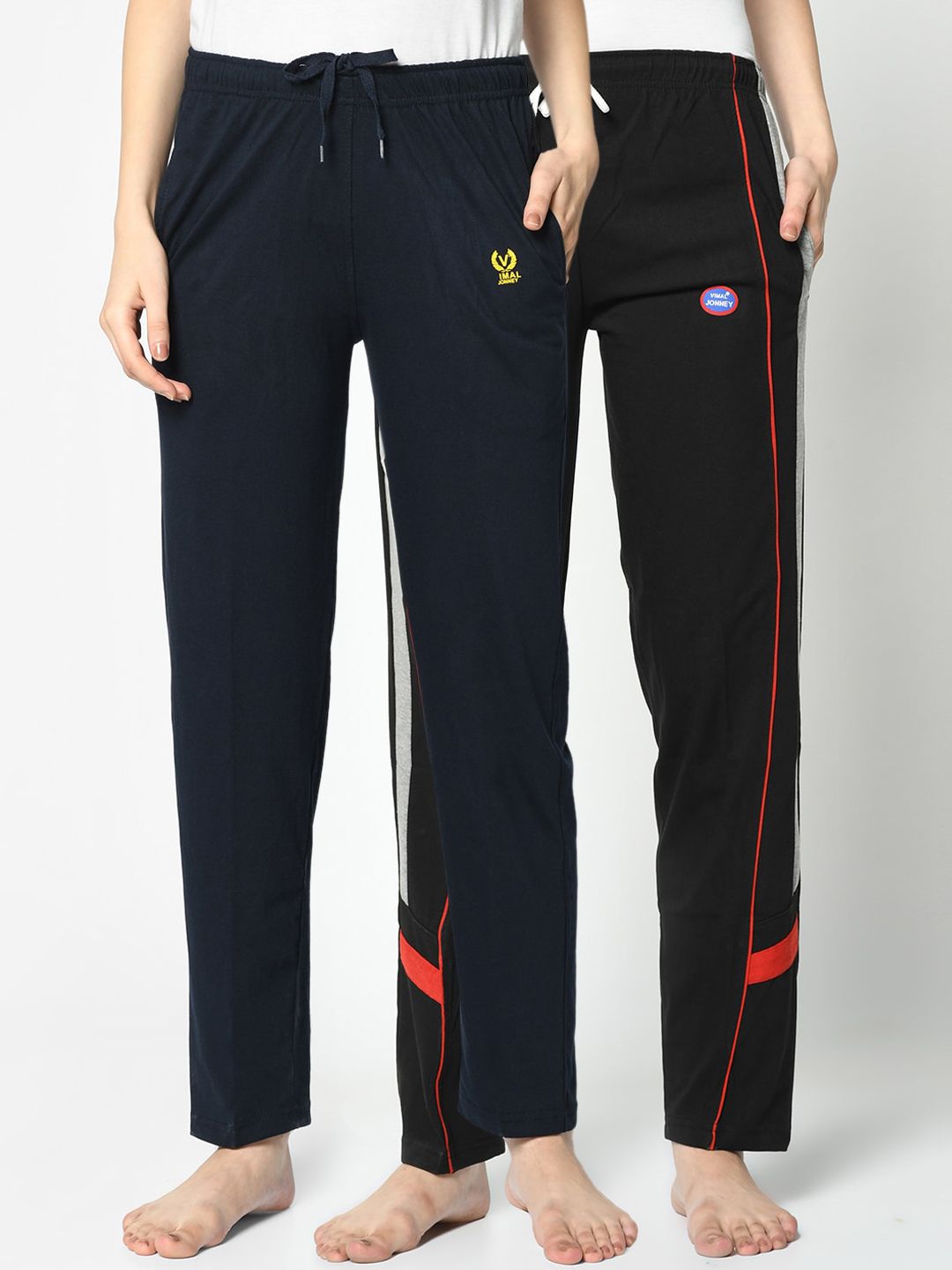 VIMAL JONNEY Women Pack Of 2 Solid Lounge Pants Price in India