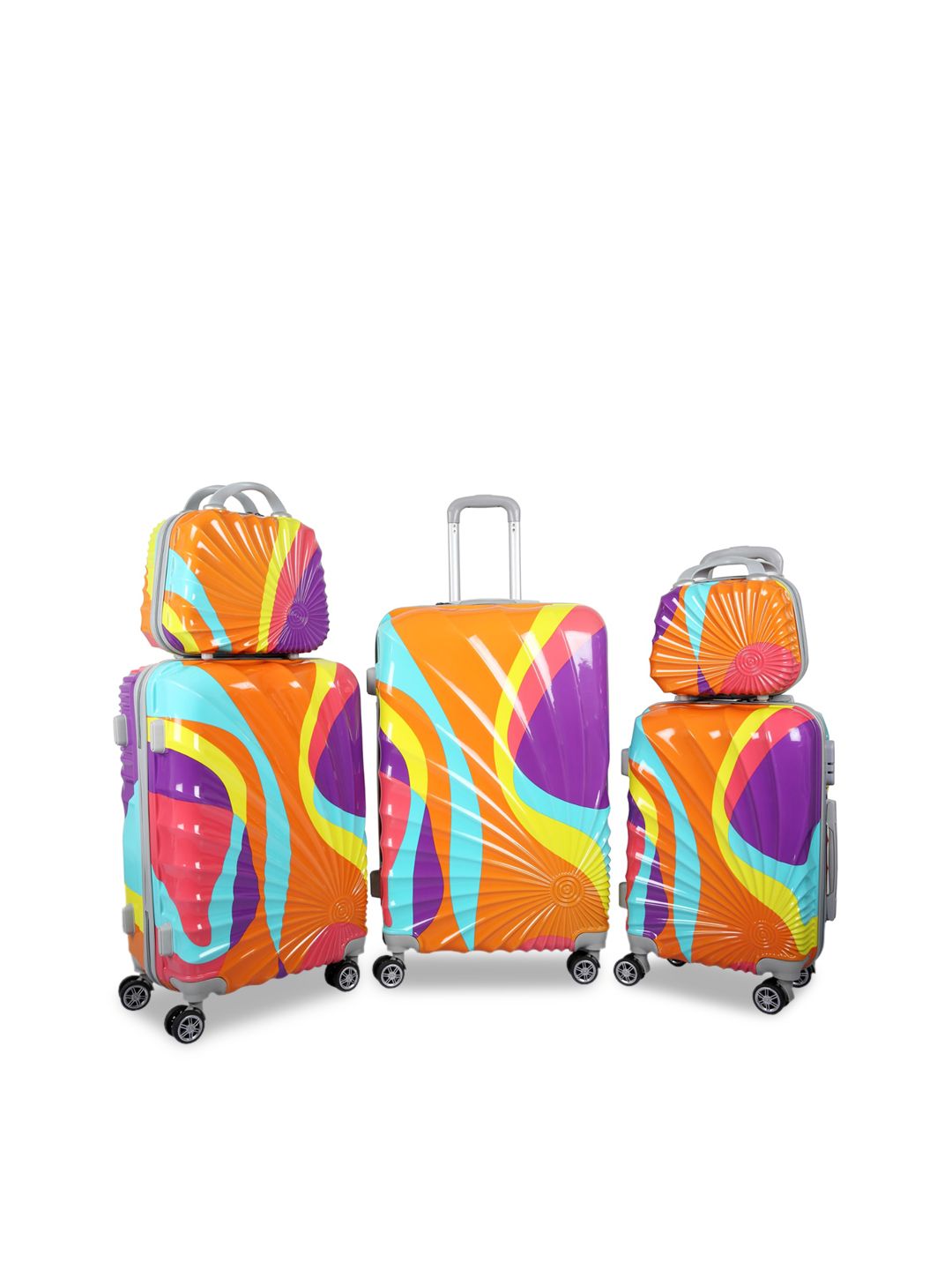 Polo Class Set of 5 Muticoloured Printed Travel Bags Price in India