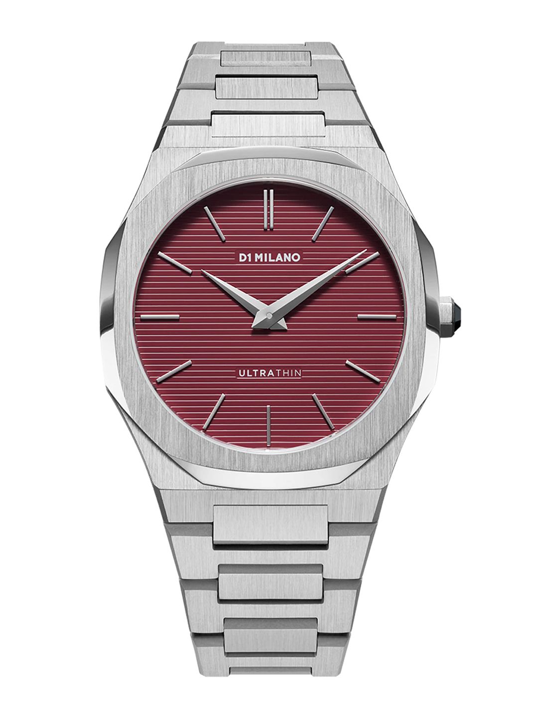 D1 Milano Red Dial & Silver-Toned Stainless Steel Straps Analog Watch - UTBJ11 Price in India