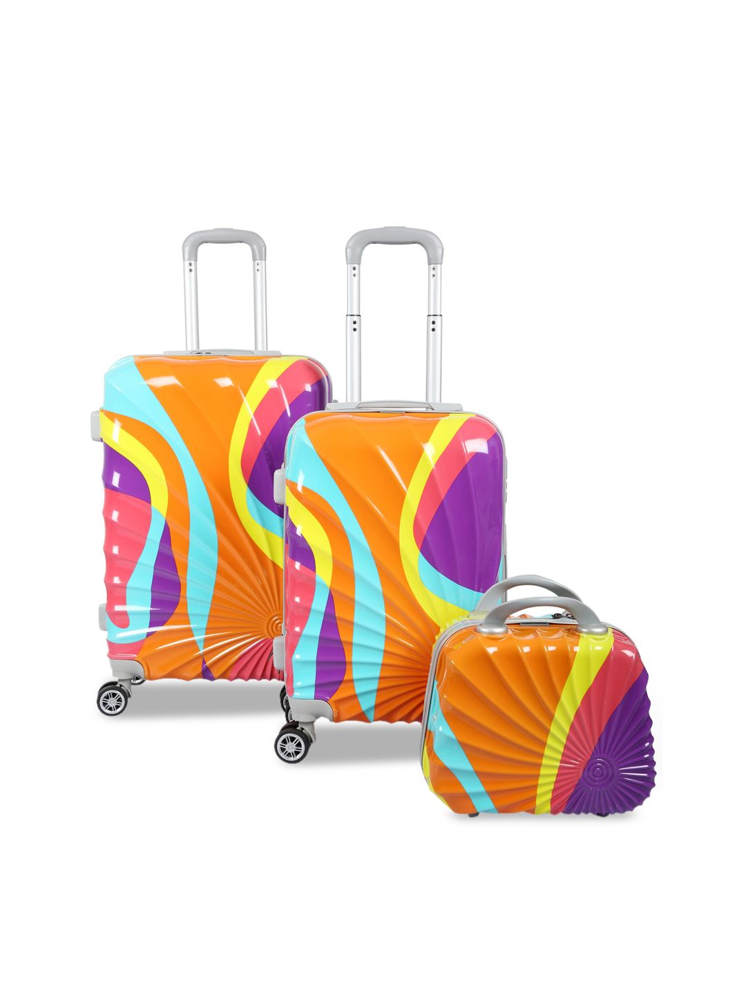 Polo Class Unisex Set of 3 Multicoloured Printed Travel Bags Price in India