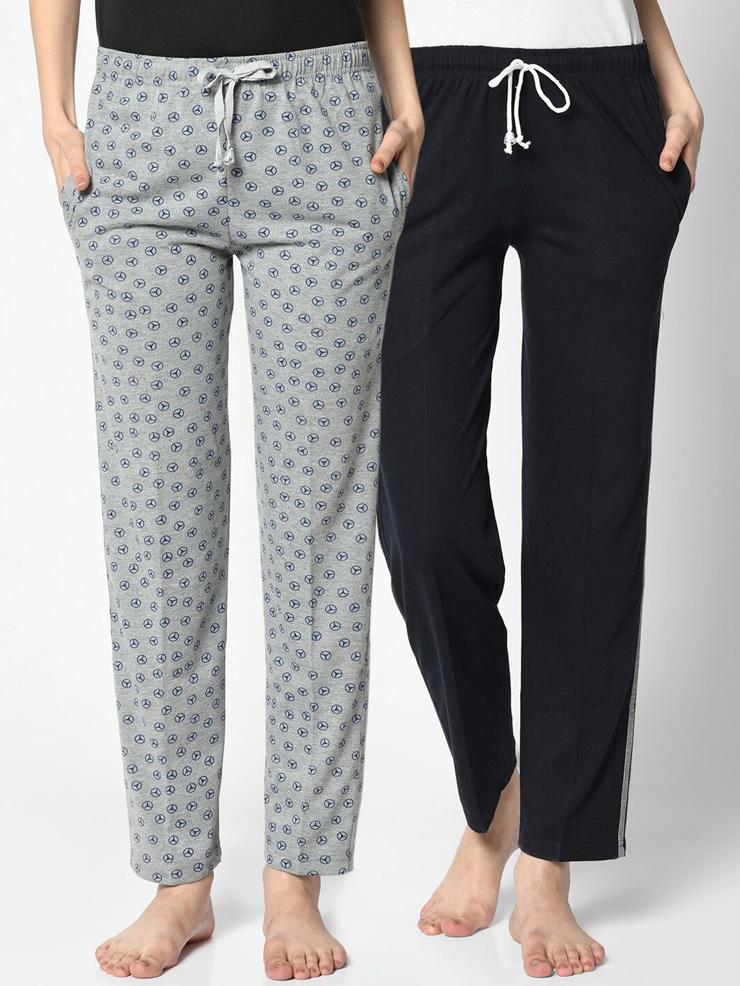 VIMAL JONNEY Women Pack Of 2 Printed Lounge Pants Price in India