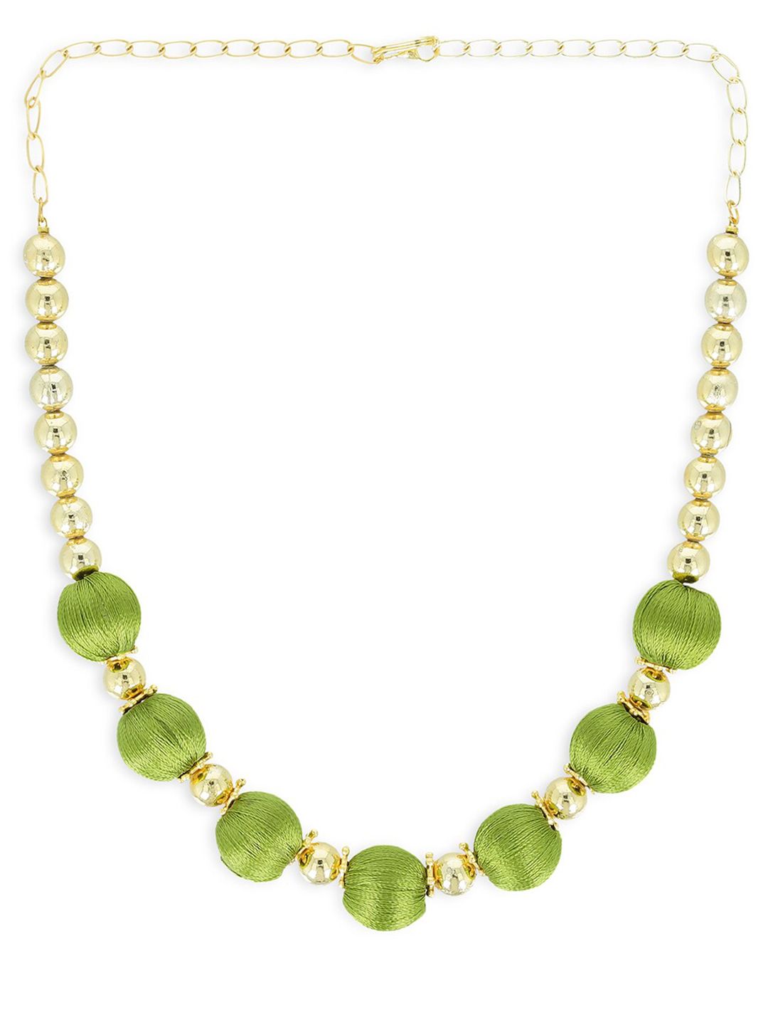 AKSHARA Green & Gold-Toned Choker Necklace Price in India
