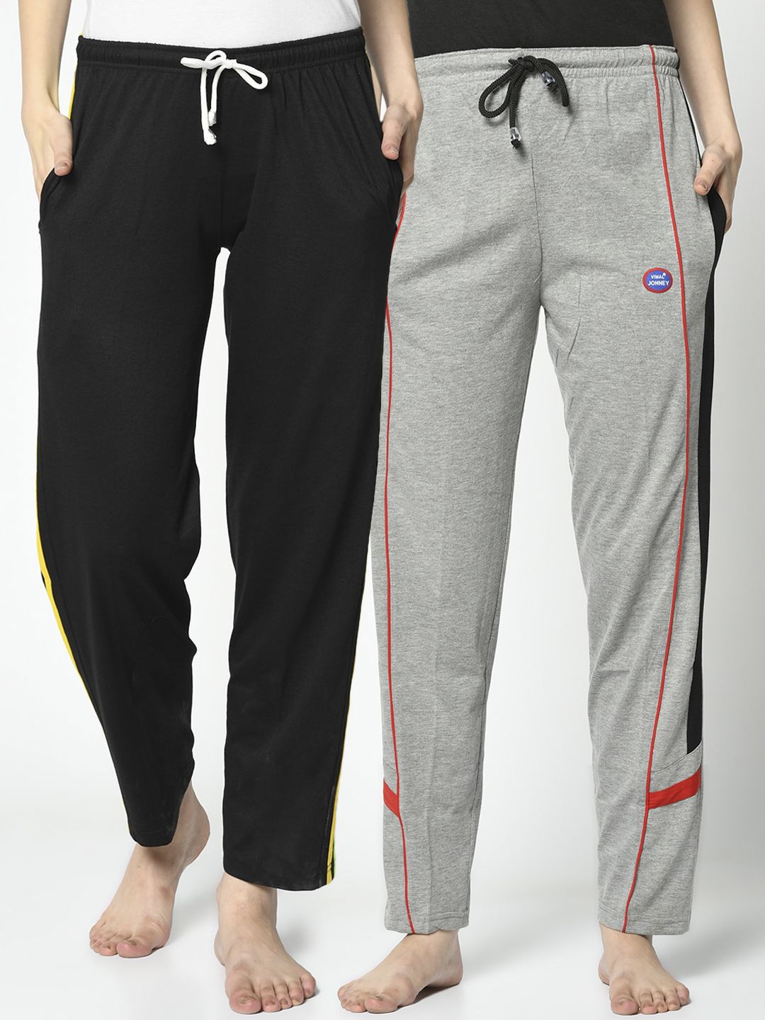 VIMAL JONNEY Women Pack Of 2 Solid Lounge Pants Price in India