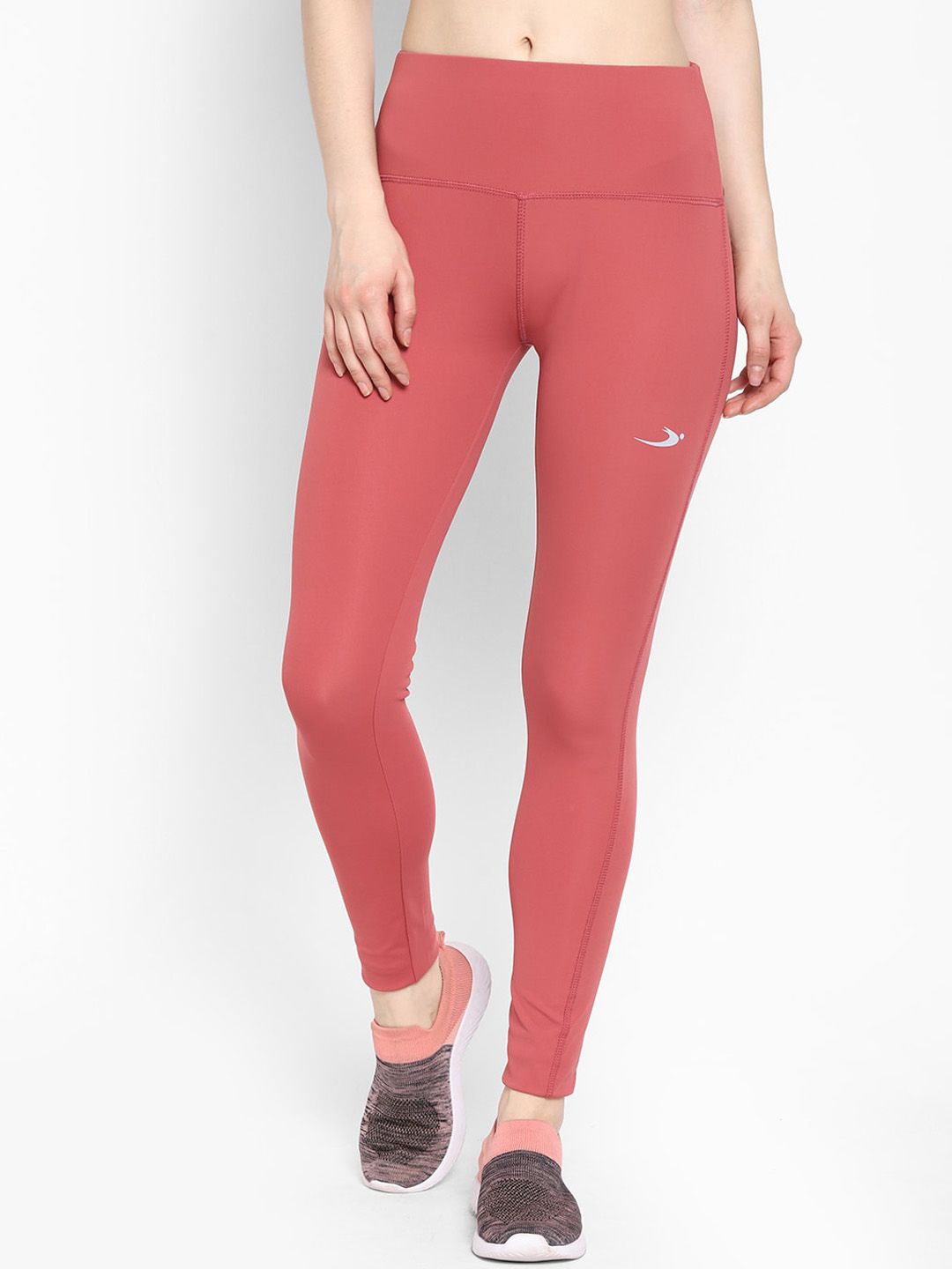 SAPPER Women Pink Solid Sports Tights Price in India