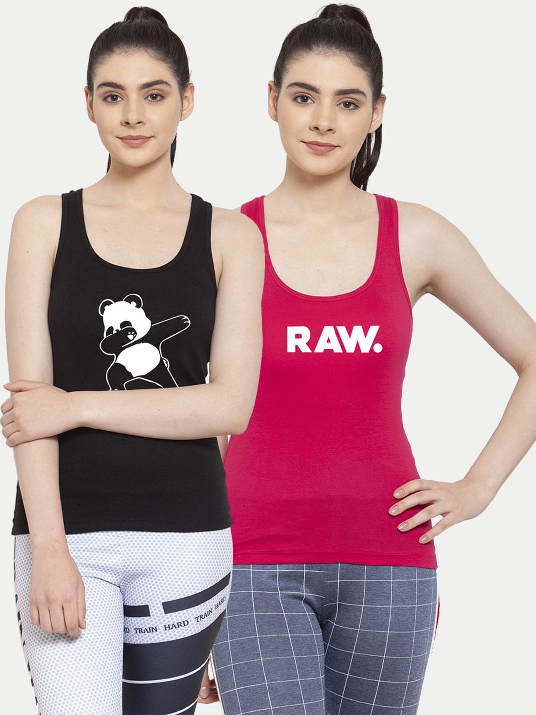 Friskers Women Pack of 2 Tank Top Price in India