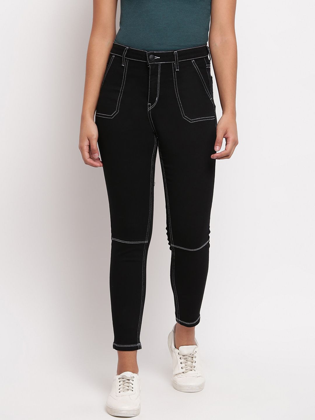 TALES & STORIES Women Black Skinny Fit Jeans Price in India